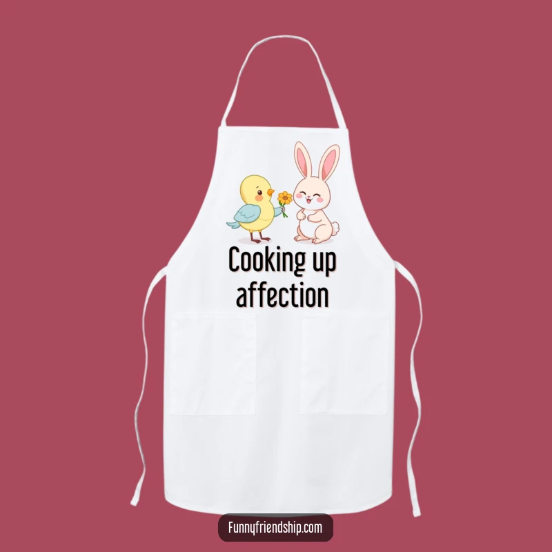 Funny Bird & Rabbit Apron: Cute Cartoon Cooking Ware, Humorous Kitchen Gift