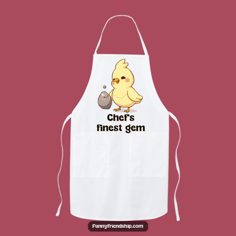 Funny Bird Pebble Gift Apron - Whimsical Kitchen Wear for Bird Lovers