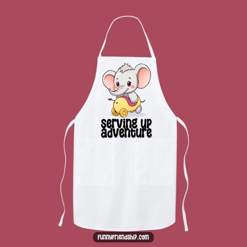Funny Elephant Ride Apron: Cook with Adventure and Playful Spirit