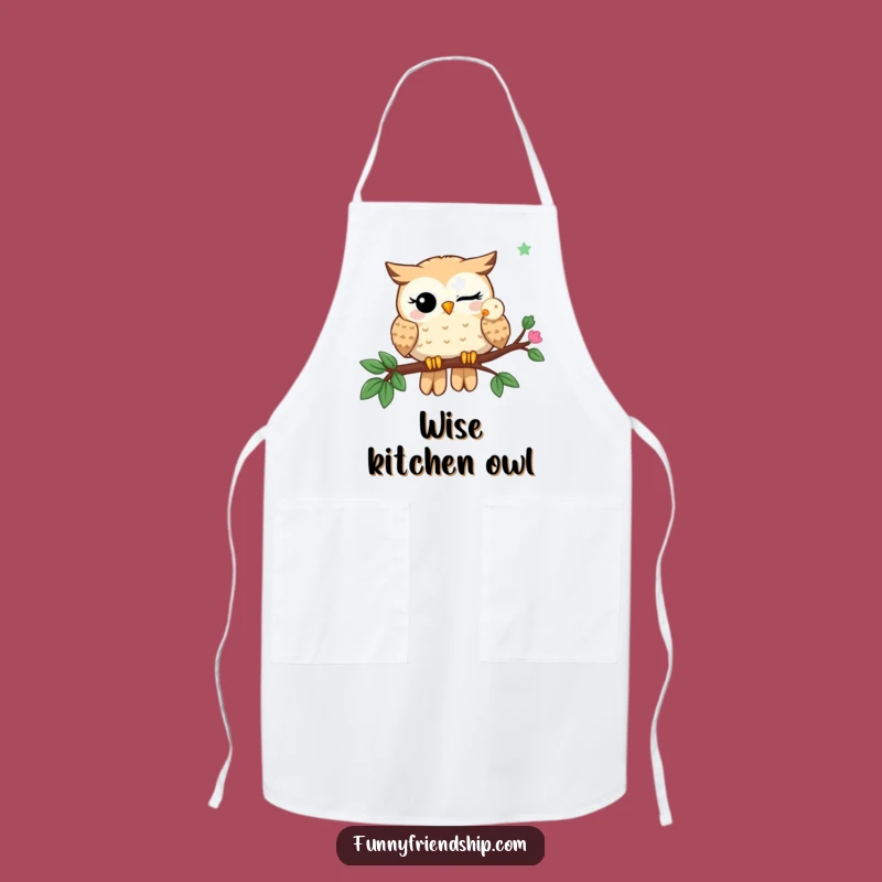 Funny Owl Buddies Apron: Witty Kitchen Wear for Humorous Cooking