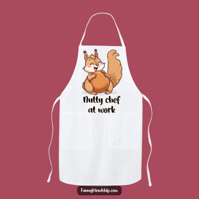 Funny Squirrel Sharing Apron: Cute Kitchen Wear for Generous Cooks