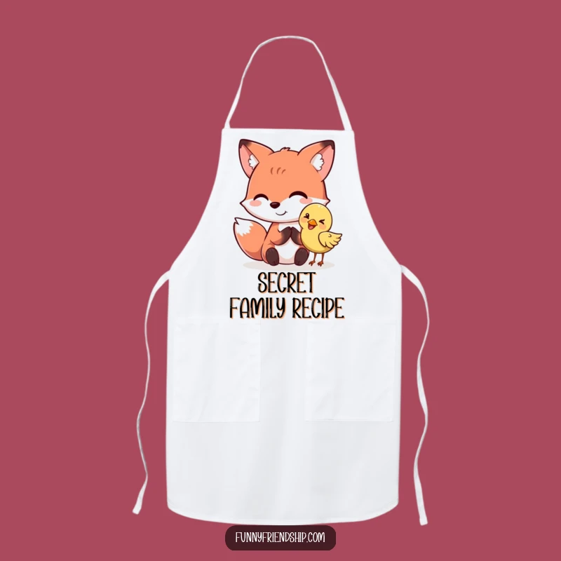 Funny Fox & Bird Secret Apron: Cook with Woodland Charm and Humor