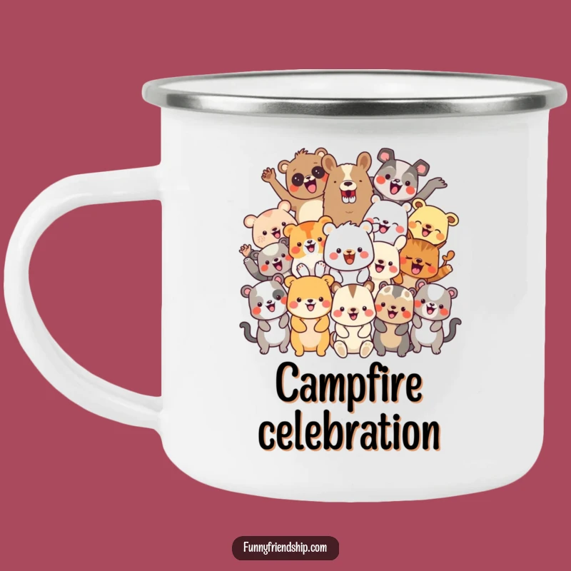 Funny Party Animals Camping Mug: Celebration Brew Funny Gift
