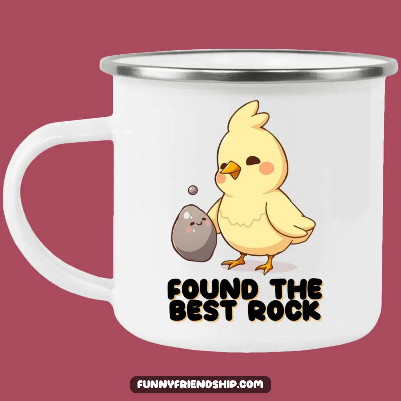 Funny Bird Pebble Gift Camping Mug - Outdoor Avian Drinkware
