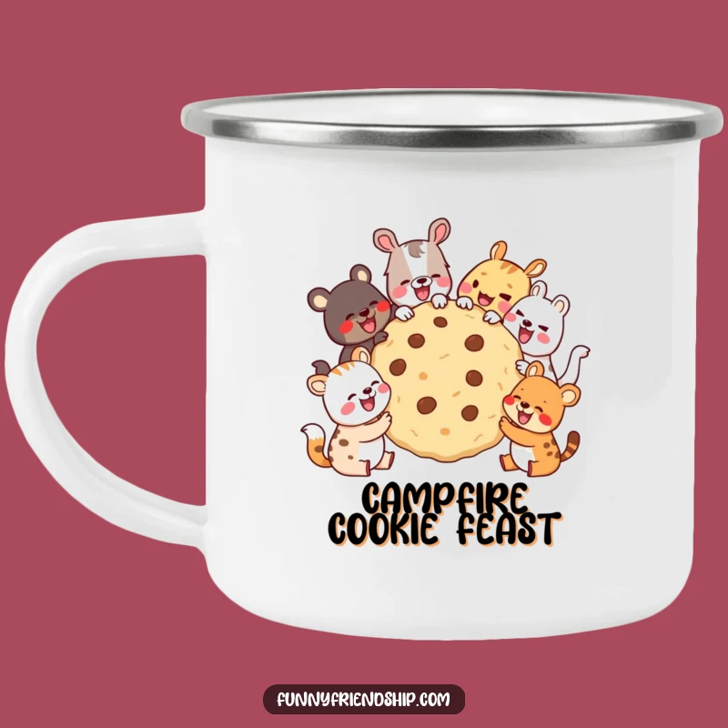 Funny Animal Cookie Party Camping Mug: Share Sweetness on Your Adventures
