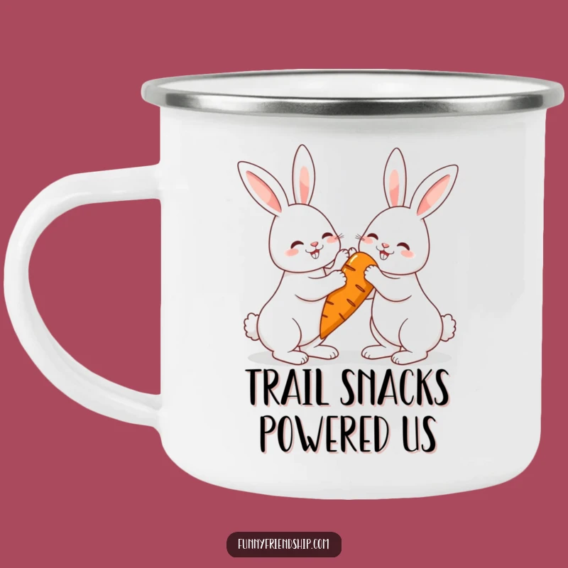 Funny Rabbit Carrot Camping Mug: Share a High Five on the Trail!