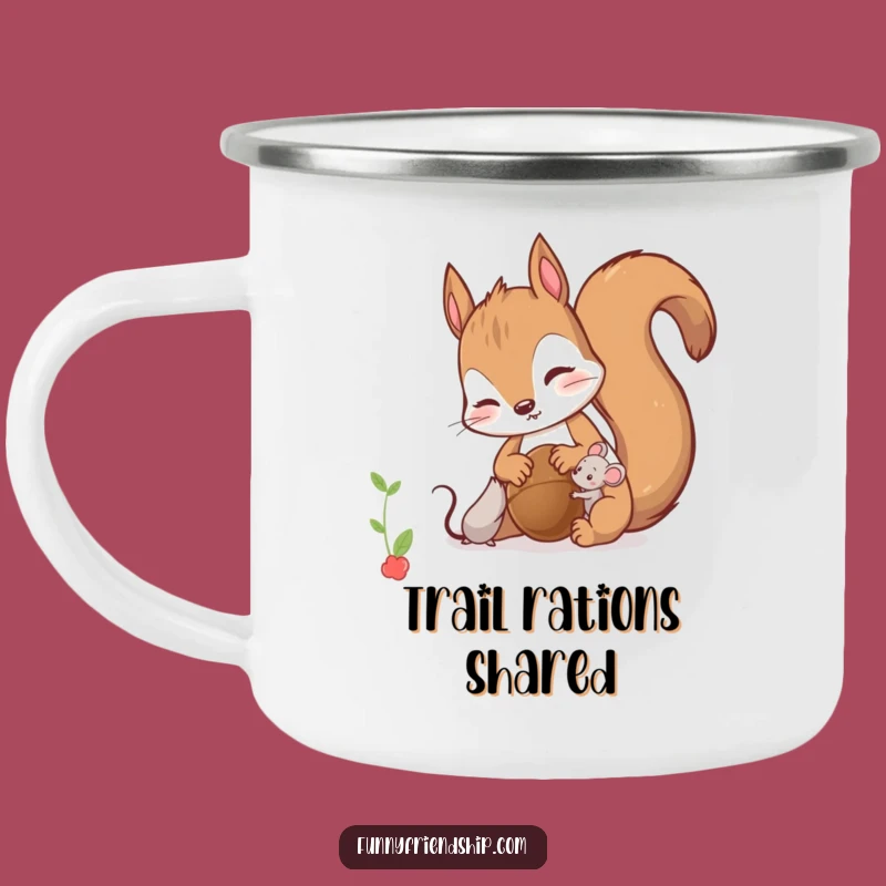 Funny Squirrel and Mouse Camping Mug: Share Warmth on Your Adventures