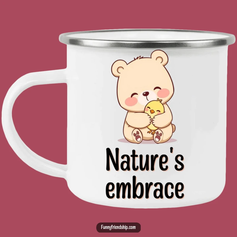 Funny Bear Hug Camp Mug: Warm Hugs Outdoors - Perfect Gift