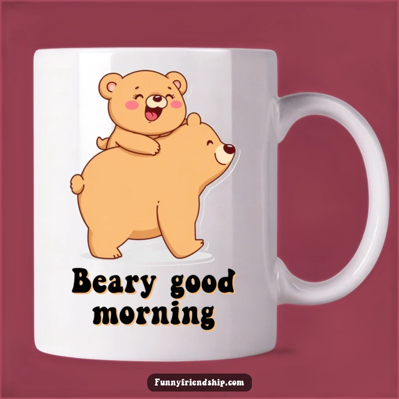 Funny Bear Hug Mug: Giggling Duo for Warm, Humorous Gift Moments
