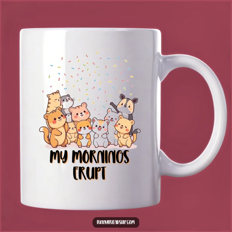 Funny Animal Confetti Party Mug: Hilarious Gift for Fun-Loving Friends