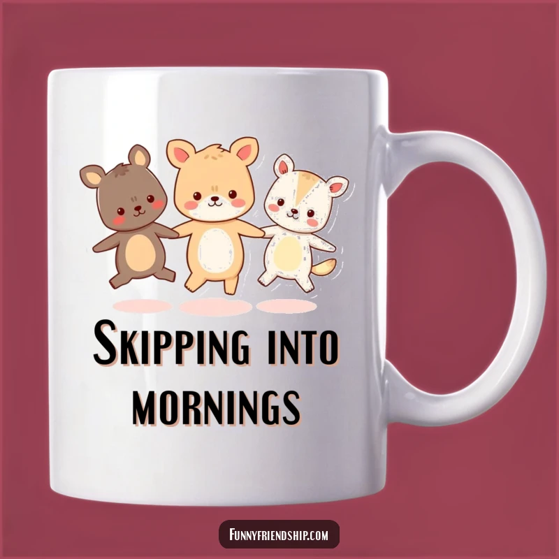 Funny Animal Friends Mug: Joyful Circle of Fun Gift