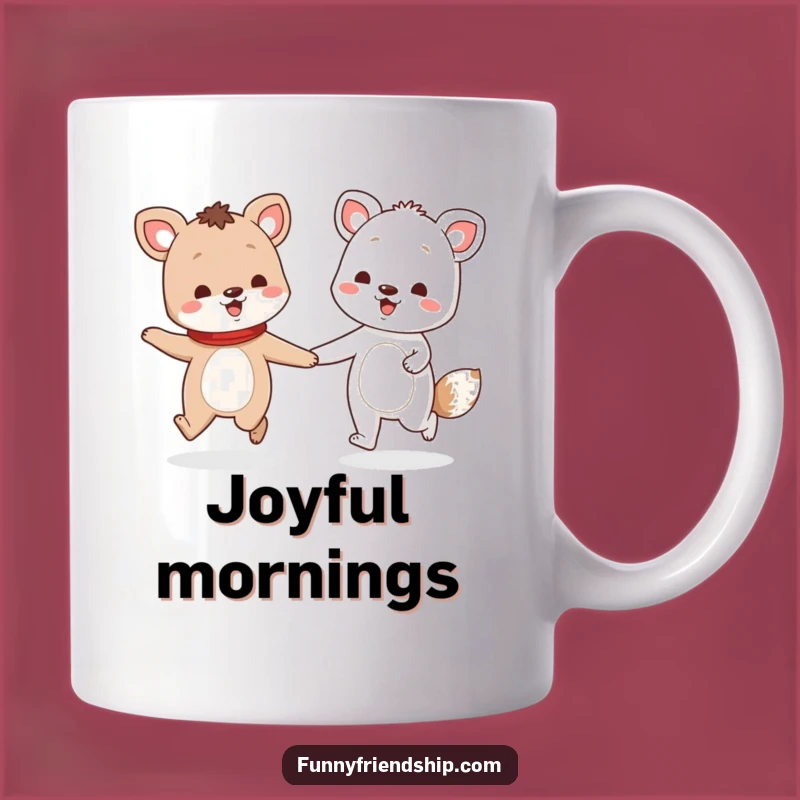 Funny Animal Friends Skip Mug: Joyful Friendship Funny Gift