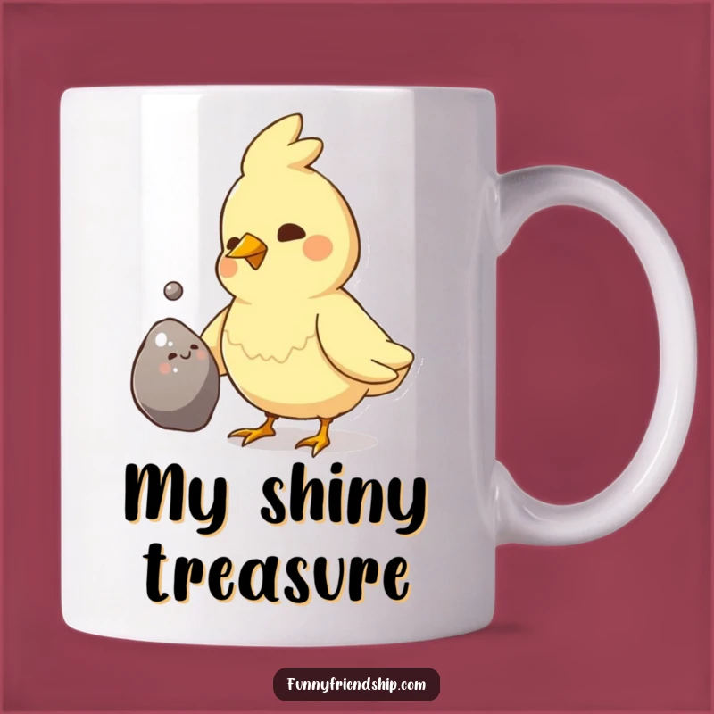 Funny Bird Pebble Gift Mug - Charming Avian Friendship Present
