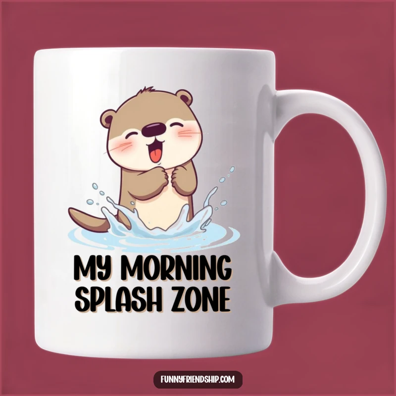 Funny Otter Splash Mug: Adorable Animal, Perfect Gift for Water Lovers