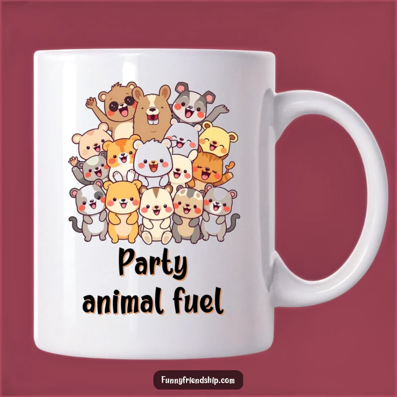 Funny Party Animals Mug: Diverse Group Celebration Funny Gift