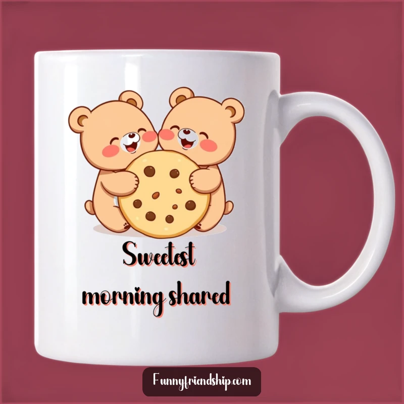 Funny Bear Cookie Sharing Mug - Adorable Friendship Treat Gift!