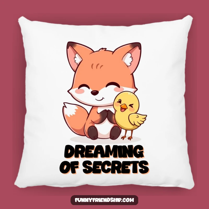 Funny Fox & Bird Secret Pillow: Comfy Comfort with Woodland Tales
