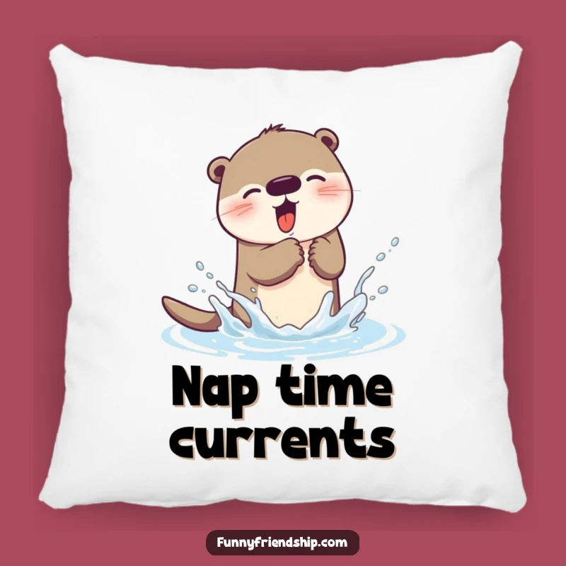 Funny Otter Splash Pillow: Cozy Comfort with a Hilarious Twist, Perfect Gift