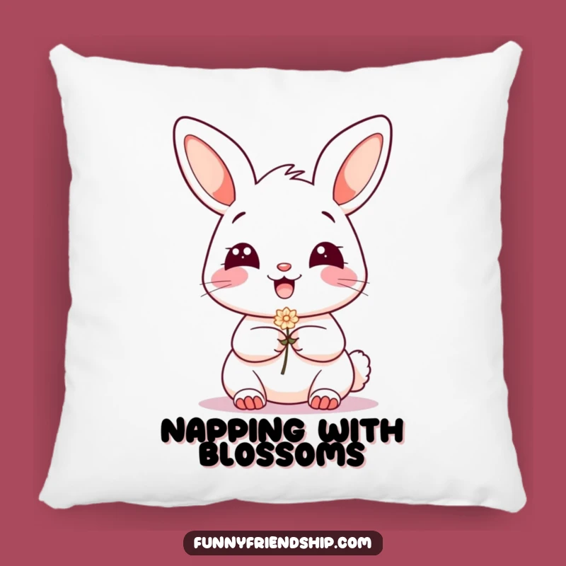 Funny Bunny Flower Pillow: Cozy Comfort with a Touch of Spring