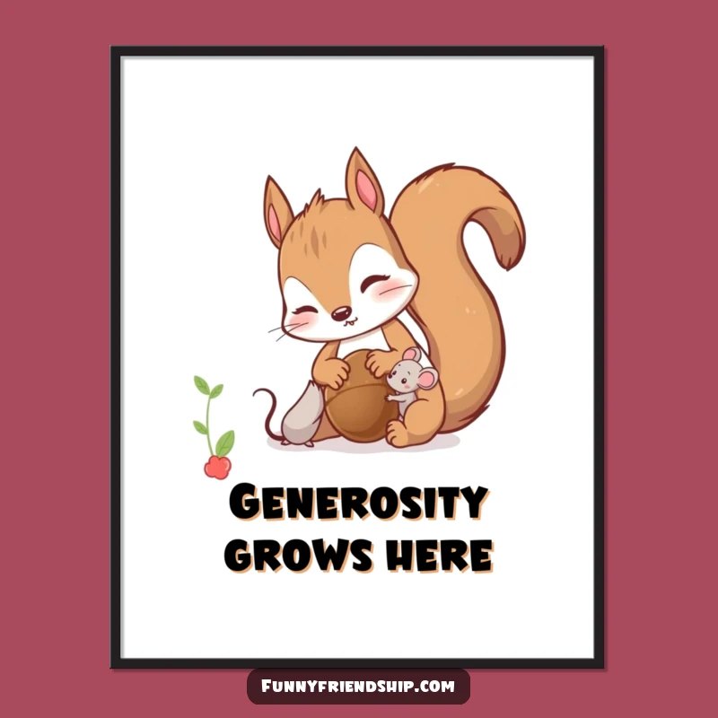Funny Squirrel and Mouse Digital Art: Instant Generous Decor for Animal Lovers