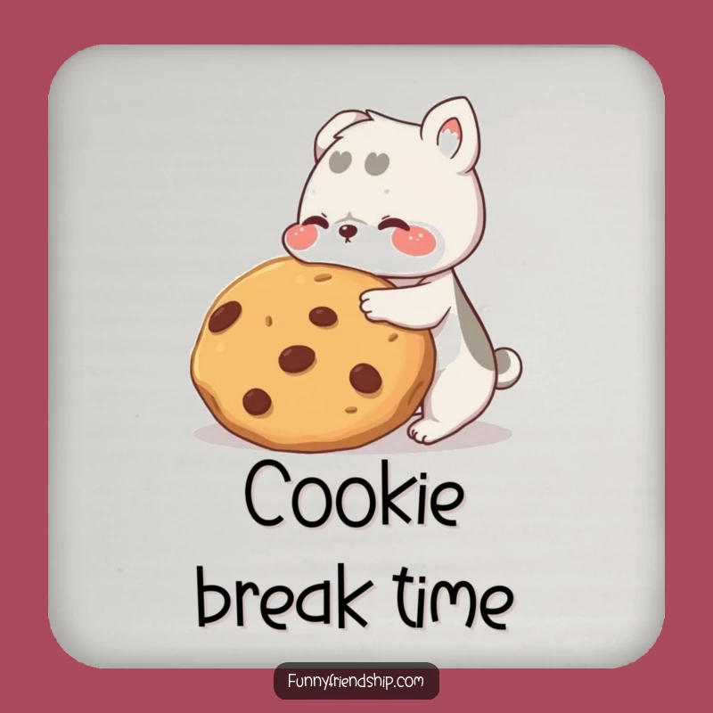 Funny Cookie Sharing Coaster: Protect Surfaces with This Adorable and Funny Gift!
