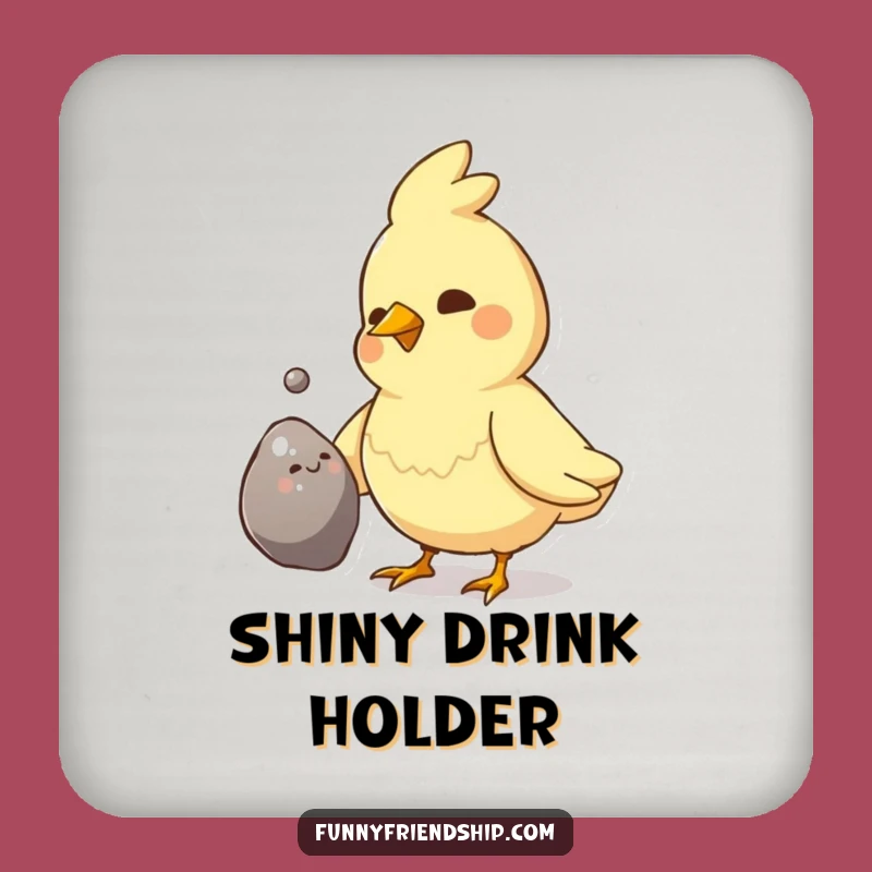 Funny Bird Pebble Gift Coasters (Set of 4) - Charming Table Protection