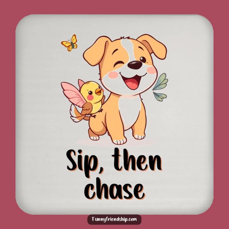 Funny Dog & Bird Butterfly Coasters: Protect Surfaces with Hilarious Animal Charm