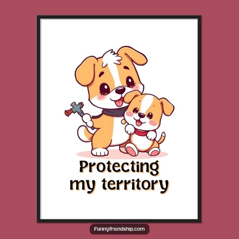 Funny Dog and Puppy Poster: Bring Loyal Humor and Joy to Your Walls