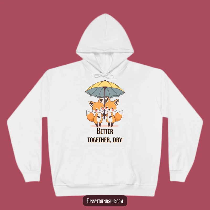 Cozy Funny Fox Umbrella Hoodie: Warm Cartoon Animals, Perfect Rainy Day Gift