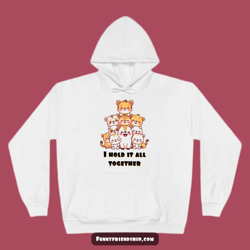 Cozy Funny Animal Pyramid Hoodie: Embrace Warmth and Hilarious Harmony