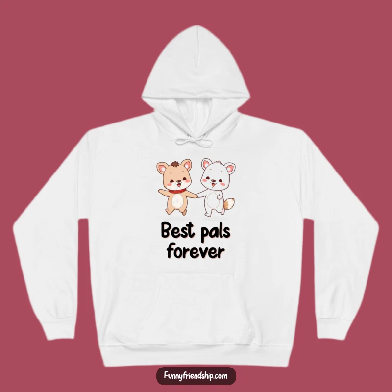 Funny Animal Friends Skip Hoodie: Cozy Joyful Friendship Funny Gift