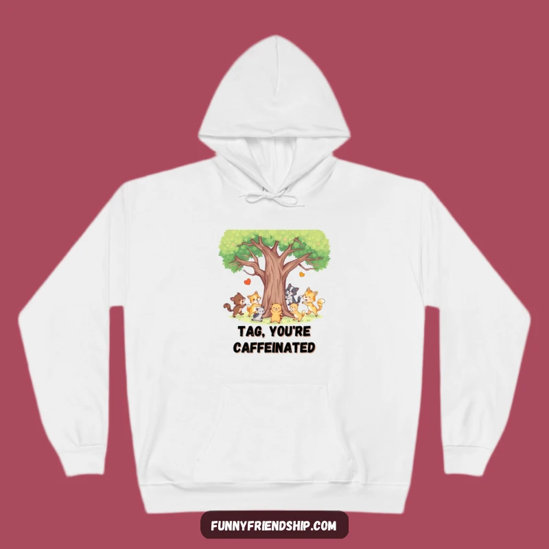 Funny Animal Tag Hoodie - Cozy Forest Friends - Great Humorous Gift