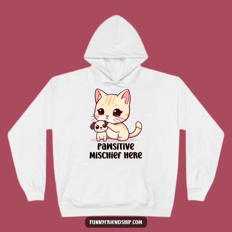 Funny Cat Dog Tag Hoodie: Cozy Up with Playful Pet Antics and Humor