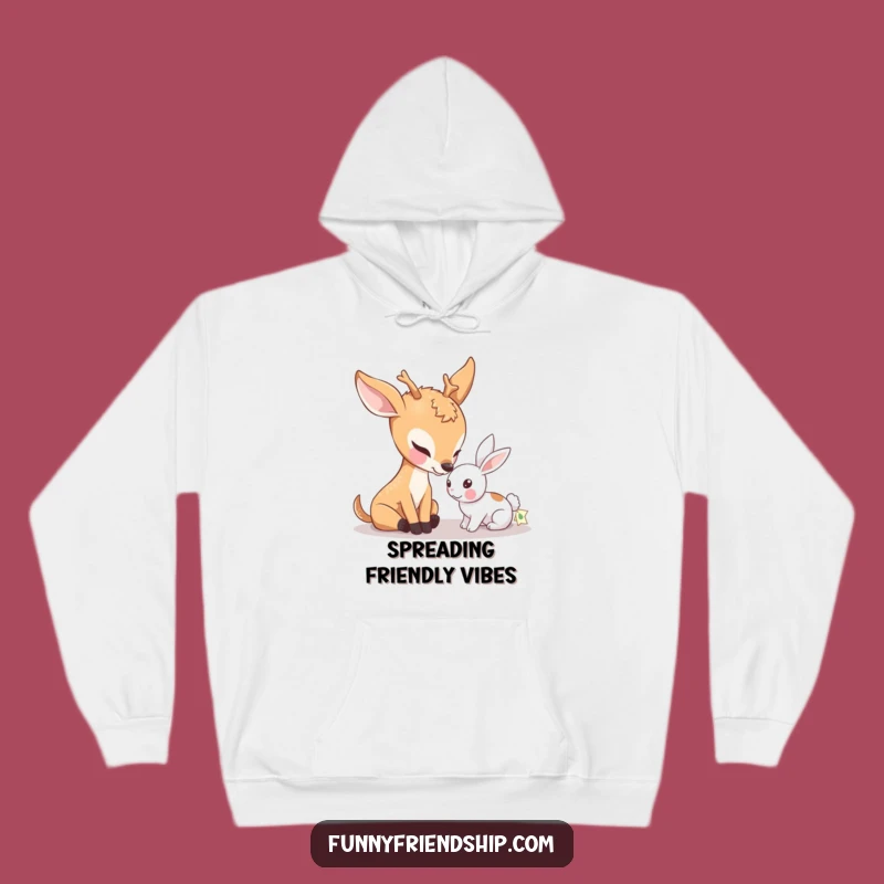 Funny Deer Hoodie: Cozy Nudge Friendship Sweatshirt, Ideal Gift