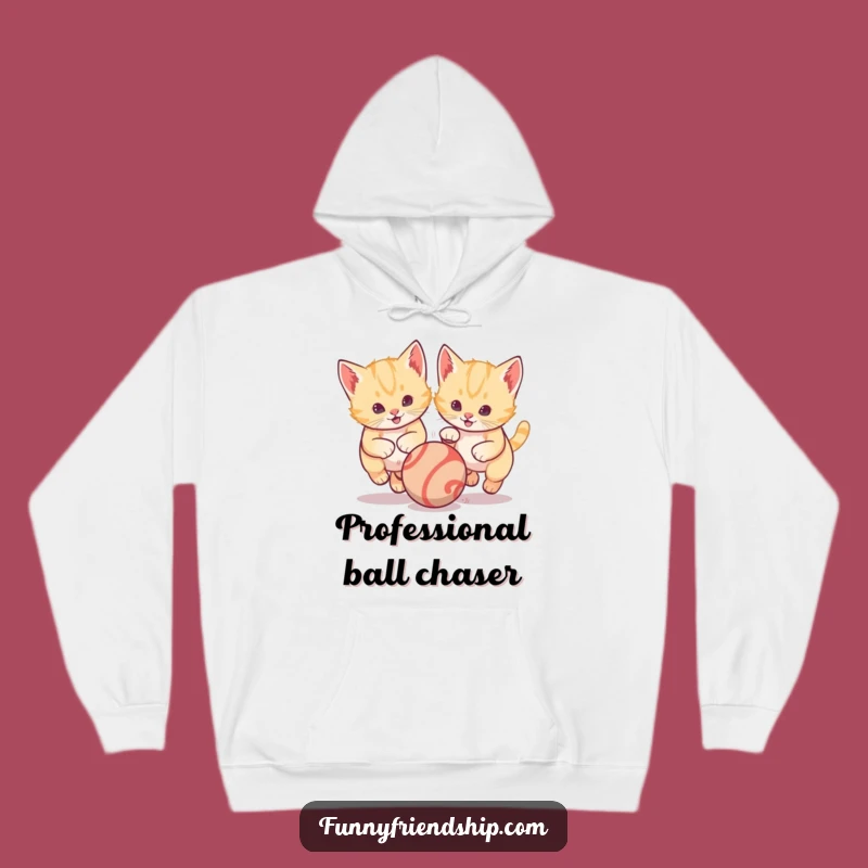 Funny Kitten Hoodie: Cozy Cat Ball Chase Sweatshirt, Ideal Gift