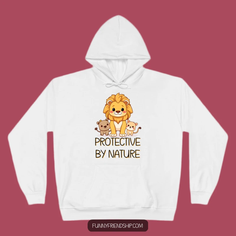 Funny Lion Protector Hoodie: Cozy Guard Friend Sweatshirt, Best Funny Gift