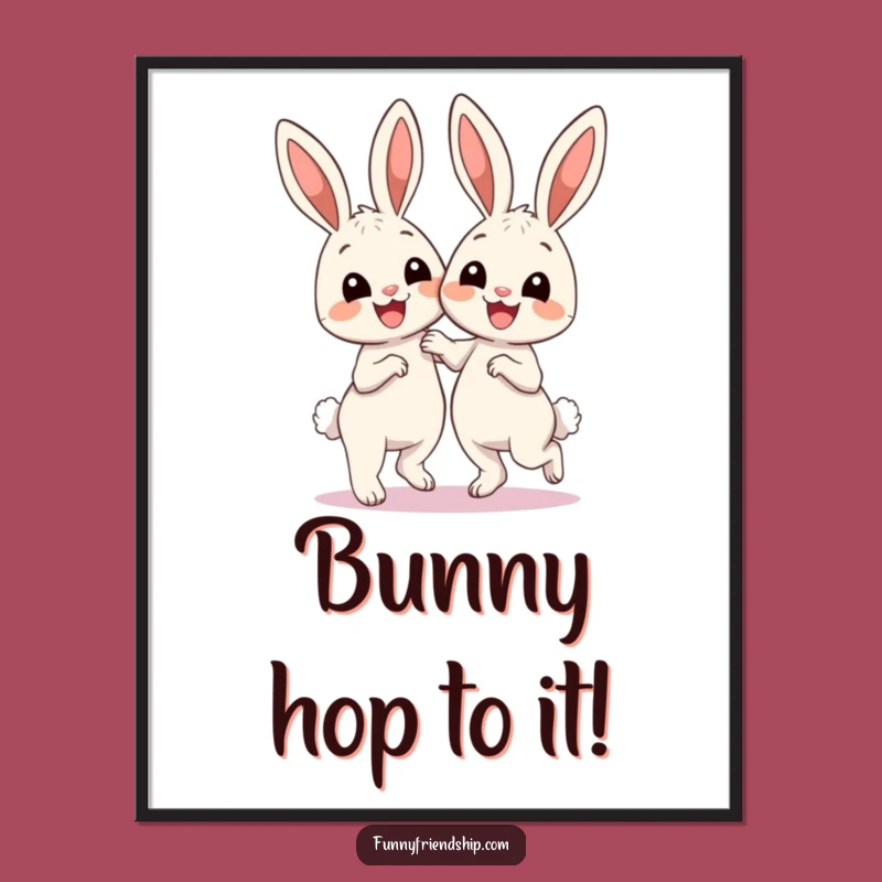 Free Printable Wall Art: Funny Dancing Bunnies Downloadable Decor For Happy Homes