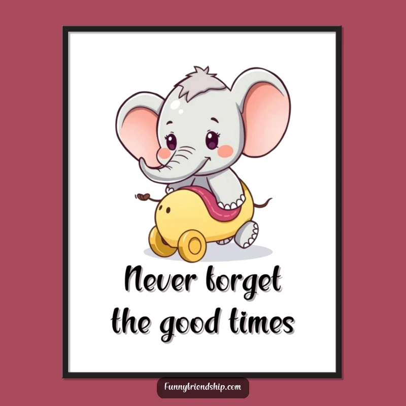 Free Printable Elephant Ride Wall Art: Funny Downloadable Decor for Playful Spaces