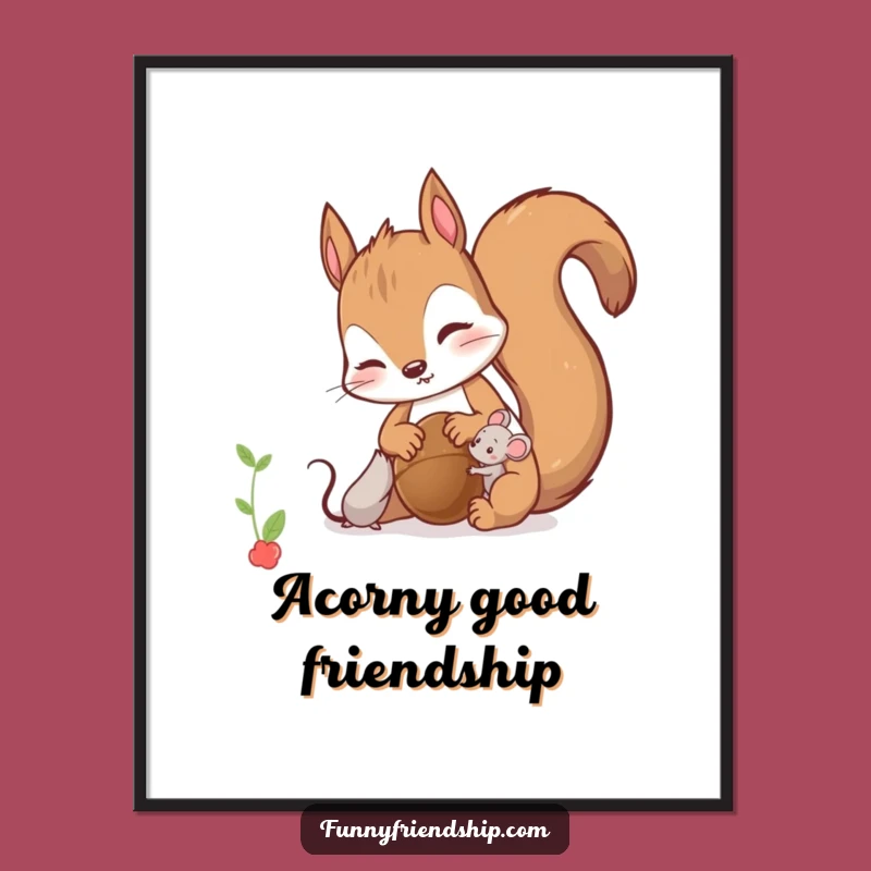 Free Printable Squirrel & Mouse Wall Art: Funny Downloadable Decor for a Cozy Vibe