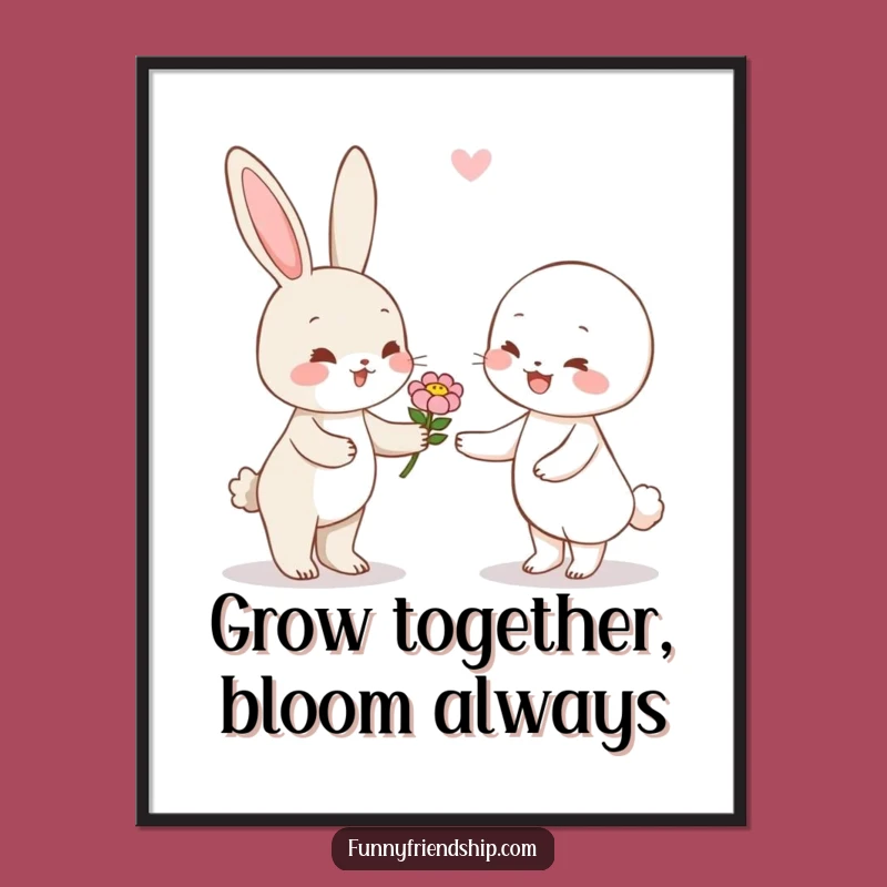 Bunny's Bloom: Free Printable Wall Art for a Touch of Sweetness!
