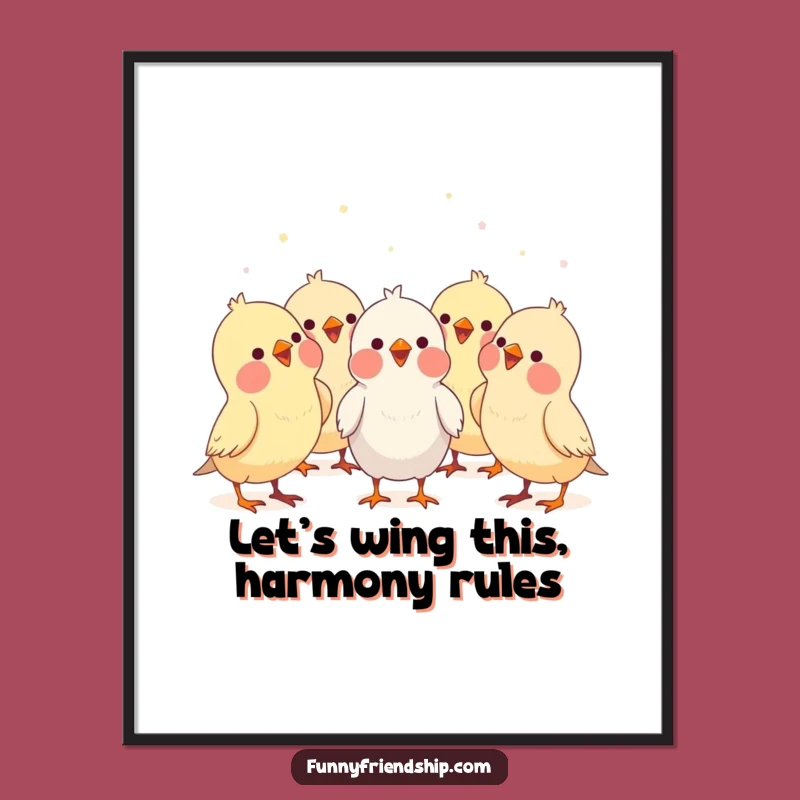 Funny Free Printable Wall Art: Singing Birds - Cheerful Home Decor Download for Music Lovers