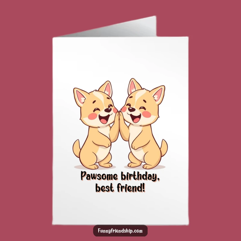 Free Printable Dog High Five Birthday Card: Funniest Downloadable Gift for Dog Lovers!