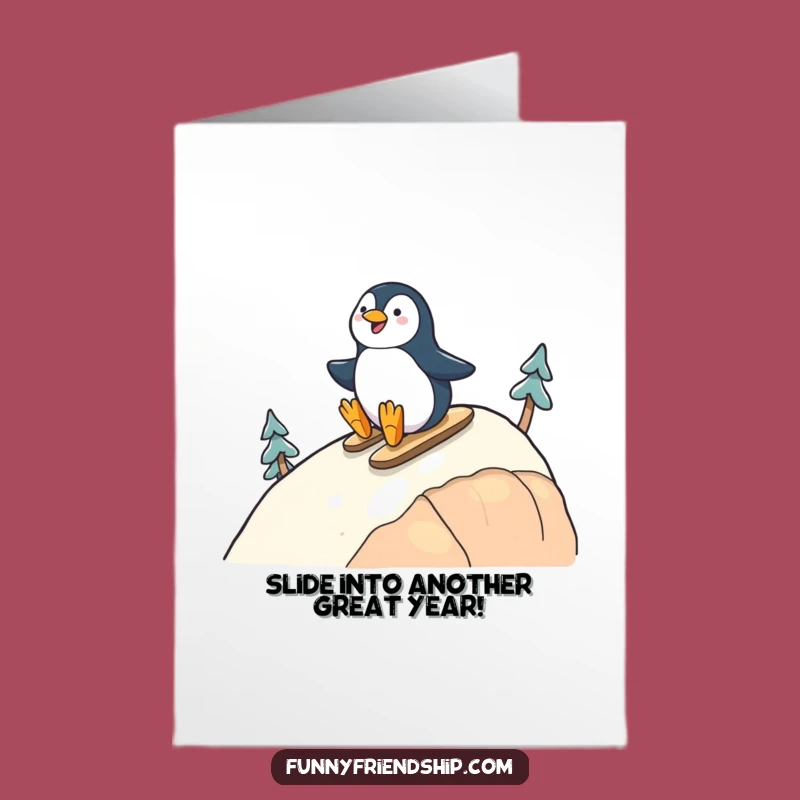 Free Printable Penguin Birthday Card - Fun Sliding Friend Downloadable Gift!