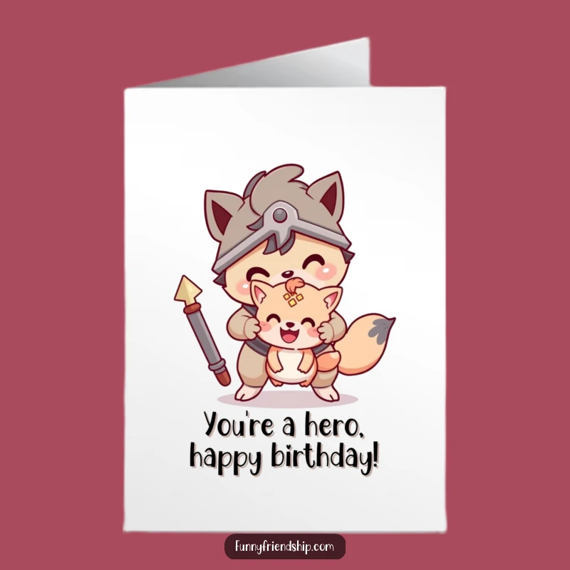 Free Printable Brave Friend Birthday Card: Funny Protective Downloadable Gift for Loved Ones