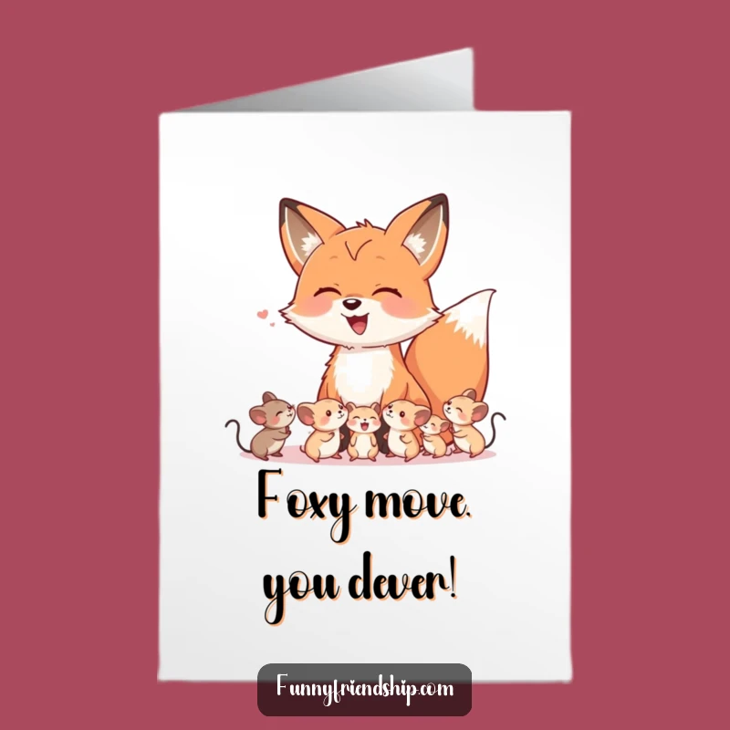Free Printable Fox Congrats Card - Shared Laughter Humor Downloadable Gift