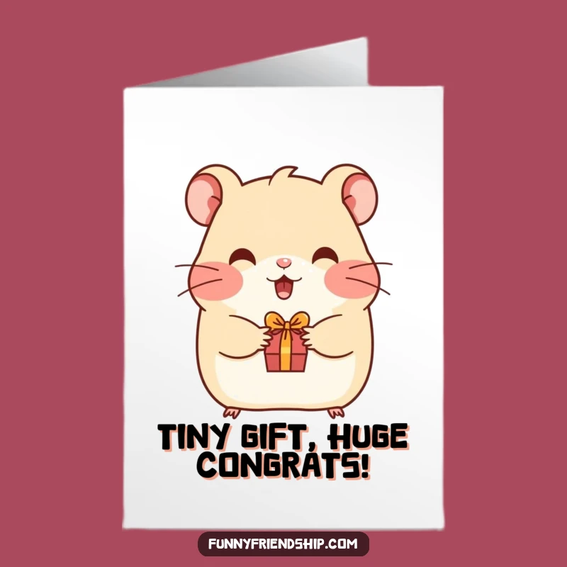 Free Printable Hamster Congratulations Card: Tiny Gift of Success, Funny Rodent