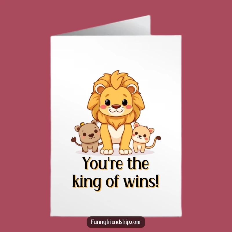Free Printable Lion Congratulations Card - Protecting Friends Downloadable Gift!