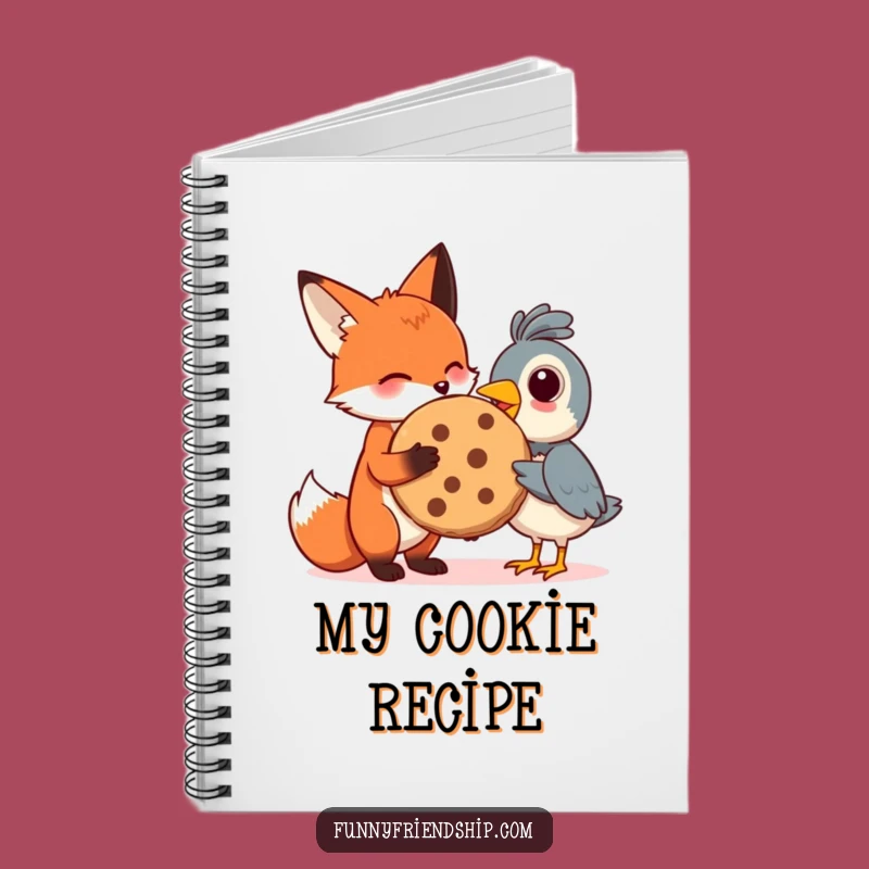 Funny Fox & Bird Cookie Notebook: Jot Down Sweet Ideas, A Hilarious Sharing Funny Gift