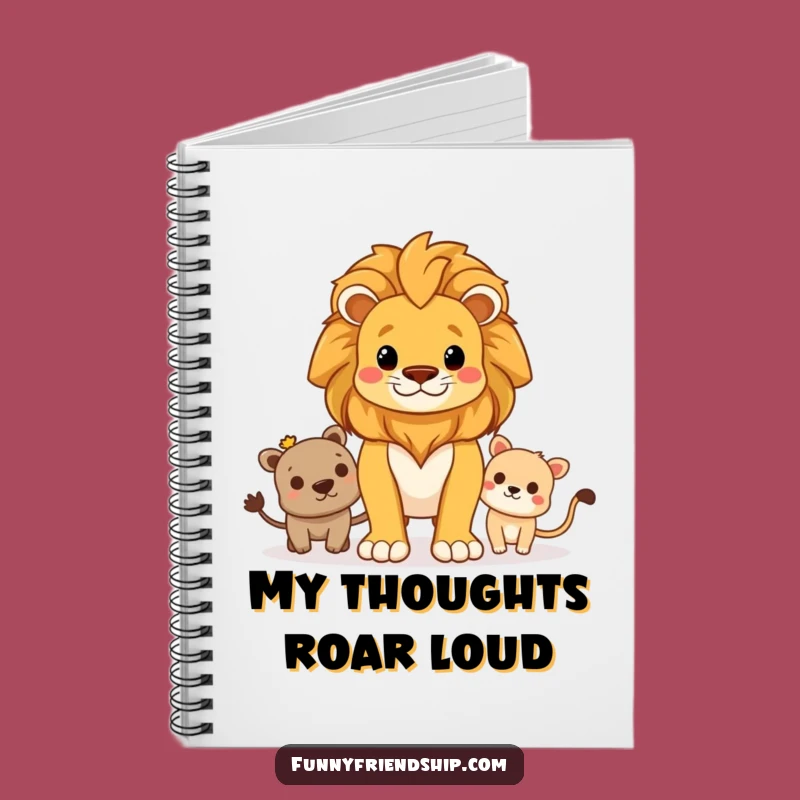 Funny Lion Protector Notebook: Loyal Guard Friend Journal, Perfect Funny Gift