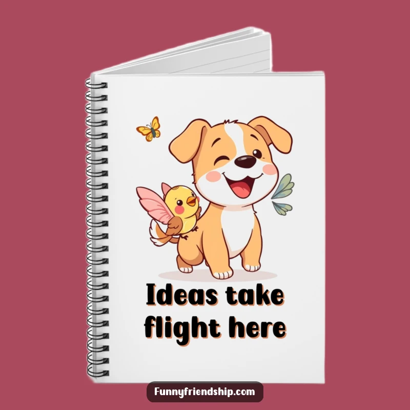 Funny Dog & Bird Butterfly Notebook: Jot Down Ideas with Hilarious Animal Flair